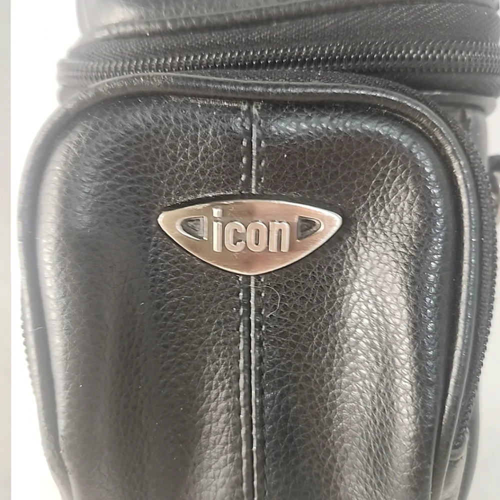 Icon Black Camara Case W/ Strap 7 In Tall And 4 In Wide.  4 Inches Interior Size